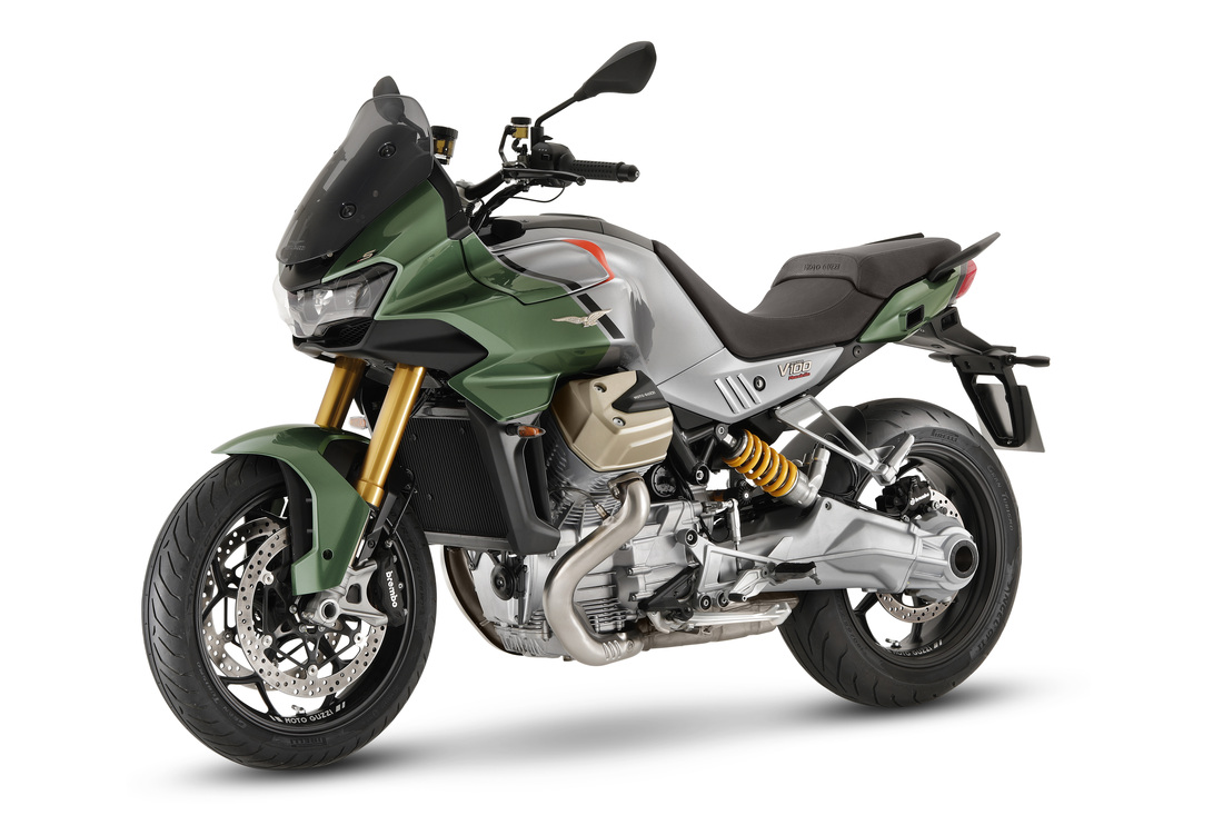 F&T Fahrzeug-Technik GmbH - Ihr Motorradhändler und Fachwerkstatt in Freital, Dresden, Sachsen und deutschlandweit - Moto Guzzi V100 - Ansicht vorn links