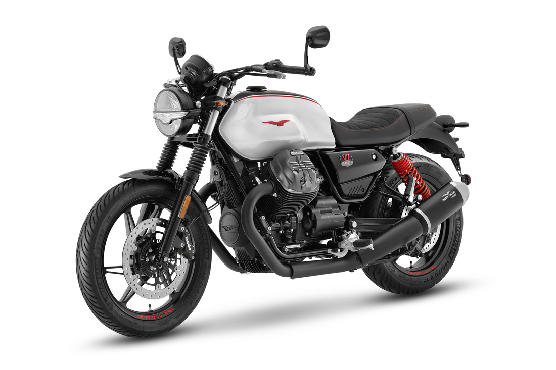 F&T Fahrzeug-Technik GmbH - Ihr Motorradhändler und Fachwerkstatt in Freital, Dresden, Sachsen und deutschlandweit - Moto Guzzi V7 Stone Ten - Ansicht vorn links