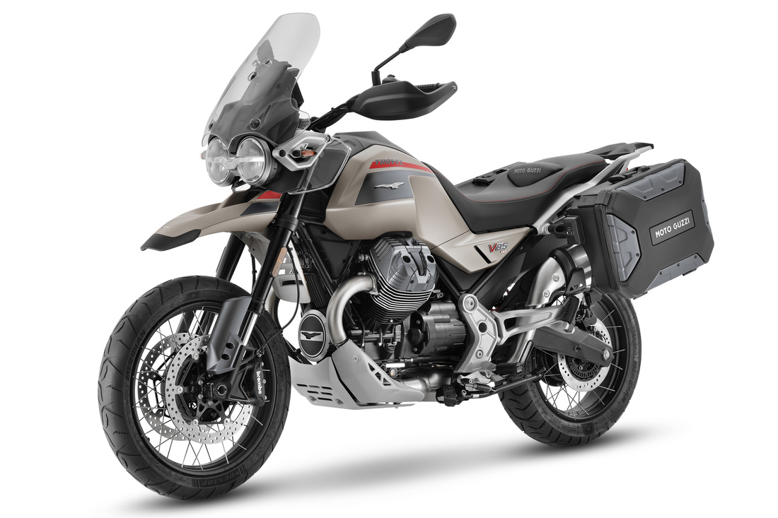 F&T Fahrzeug-Technik GmbH - Ihr Motorradhändler und Fachwerkstatt in Freital, Dresden, Sachsen und deutschlandweit - Moto Guzzi V85 TT Travel - Ansicht vorn links